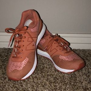 Orange 574 New Balance Sneakers